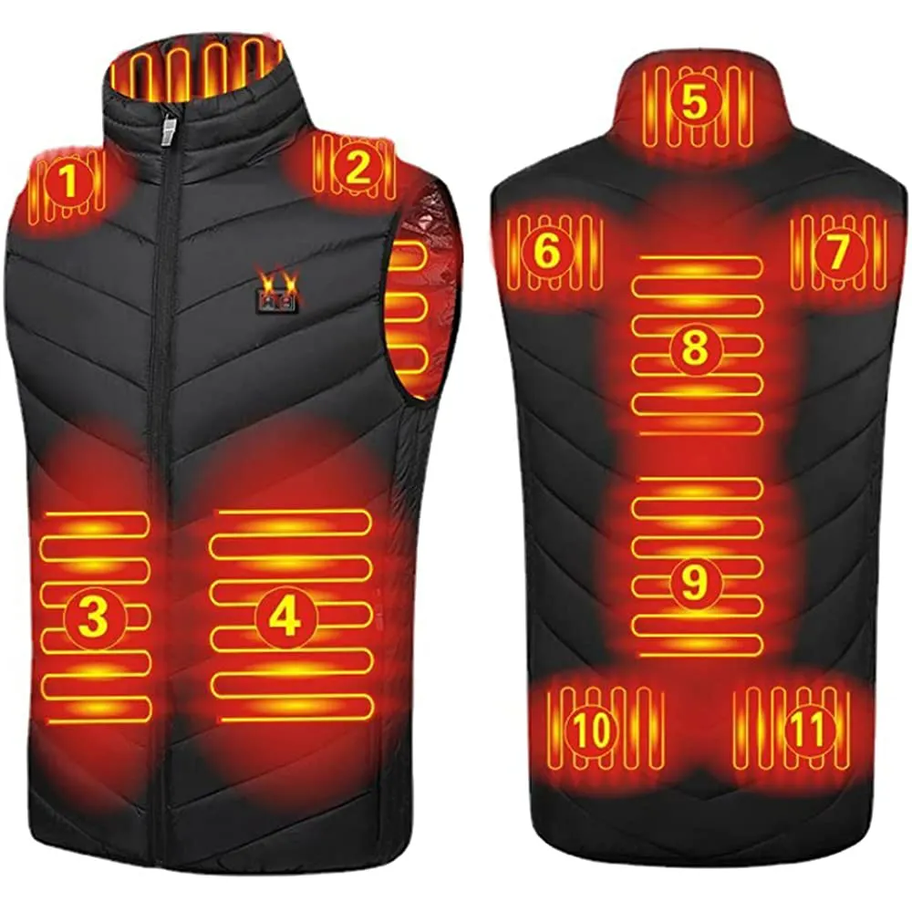 Custom windproof winter heating vest warming body keeper garments Graphene Winter Usb 5V Women Mens Down Electric Heated Jacket