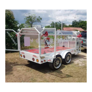 Personalizable Clásico Caballo Blanco Dibujado Funeral Hearse Moda Rueda-4 Ruedas - Product Image 3