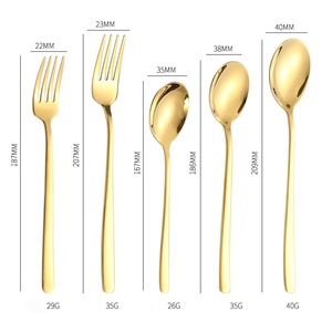 Thân Thiện Với Môi Titan-Mạ Gương Đánh Bóng Muỗng Nĩa <span class=keywords><strong>Flatware</strong></span> Đảng Vàng Bạc Thép Không Gỉ Dao Kéo Đặt Muỗng Nĩa - Product Image 4