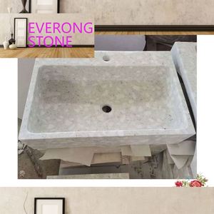 Prix de Terrazzo de Pierre Artificielle de Design de Mode Petits Lavabos Évier de Comptoir en <span class=keywords><strong>Béton</strong></span> Salle de Bain - Product Image 5