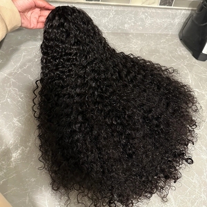 WXJ Grossiste <span class=keywords><strong>Perruque</strong></span> Mi-Tête 3 en 1 Bouclée Crépue 200 % <span class=keywords><strong>de</strong></span> Densité, <span class=keywords><strong>Perruque</strong></span> Humaine sans Colle à Cordon <span class=keywords><strong>de</strong></span> Serrage sans Coutures à Clips - Product Image 3