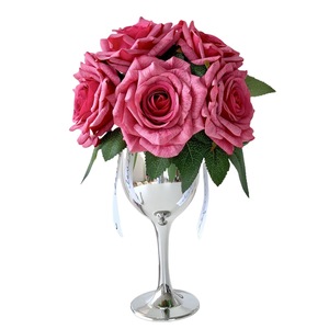Bouquet de roses artificielles en soie Muyu Chronicles, fait main, décoration pour la Saint-Valentin, arrangement de table pour la maison - Product Image 5
