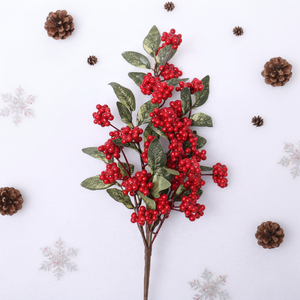 Rami Artificiali di Bacche Rosse per Decorazioni Domestiche e Feste, Vendita all'Ingrosso dalla Fabbrica SHUANGYUAN - Product Image 1