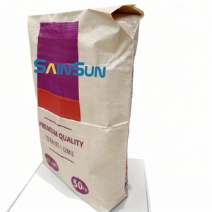 Sac en PP tissé à fond carré de haute qualité pour ciment, 25kg, 40kg, 50kg, sac en PP tissé laminé papier kraft pour emballage de sable et de ciment - Product Image 3