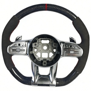 Volante de Alcantara de Carbono de Alta Calidad para <span class=keywords><strong>Mercedes</strong></span> <span class=keywords><strong>Benz</strong></span> W126 W163 W213 C43 A45 CLS63 - Product Image 1