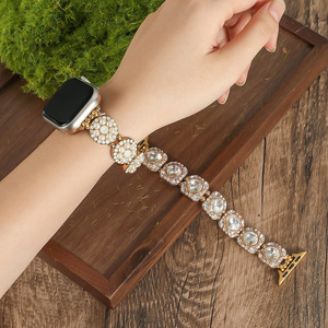 <span class=keywords><strong>Bracelet</strong></span> de perles bling pour <span class=keywords><strong>bracelet</strong></span> <span class=keywords><strong>Apple</strong></span> <span class=keywords><strong>Watch</strong></span>, <span class=keywords><strong>bracelet</strong></span> en strass diamant scintillant pour femmes pour bijoux Iwatch bijoux en métal habillés <span class=keywords><strong>fantaisie</strong></span> - Product Image 4