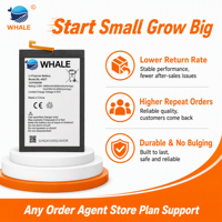 Baterai Pengganti Original WHALE BL-49DT 5000mAh untuk Tecno Pouvoir 1 LA6 Pouvoir 2 LA7 Pouvoir 2 Pro LA7 Pro Pouvoir 3 LB7