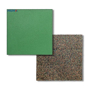 Gran oferta de fábrica, 20 "x 20" x 3/4 ", azulejo de goma resistente, alfombrilla roja antideslizante a prueba de intemperie <span class=keywords><strong>para</strong></span> parque infantil, gimnasio al aire libre - Product Image 1