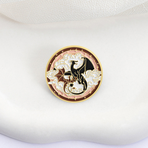 Pin de Esmalte de Dragón Negro de Fantasía, Broche de Dragón Mágico Misterioso, Insignia de Solapa, Accesorios de Joyería de Moda, Regalo - Product Image 3