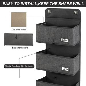 Simple Over the Door Hanging Organizer 5 Pockets Storage Wall Mount Organizer for Save Cosmetics Sundries - Product Image 4