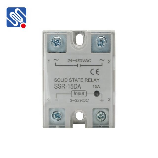 Meishuo SSR-15DA DC to AC 15A SSR Single Phase Solid State Ssr Small High Power Relay
