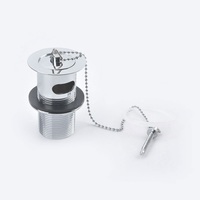 Tapón de Desagüe Moderno para Hotel, Artículos Sanitarios de Latón, Lavabo de Baño Cromado, Fácil de Limpiar