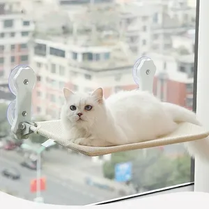 Новый однотонный узор складной подвесной гамак для кошек гнездо или кровать для балконного окна стеклянная присоска кошачий домик - Product Image 1