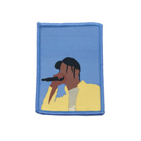 Écussons de vêtements Écussons tissés avec logo de marque personnalisé Écussons tissés à bordure Merrow
