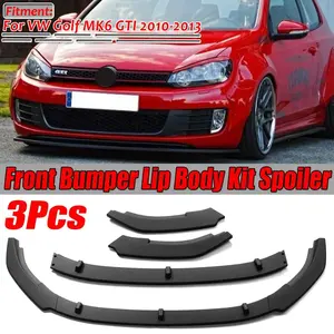 3x Spoiler de pare-chocs avant pour VW Volkswagen Golf 6 MK6 GTI GTD 2010-2013, lèvre de pare-chocs avant - Product Image 1