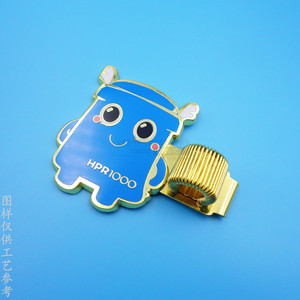 Metal <b>Pen</b> Clip Enamel Alloy 38mm Spring Loaded Anti Loss Design For Stationery Accessories - Product Image 3