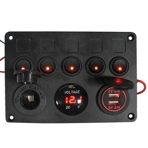 Panel <span class=keywords><strong>de</strong></span> interruptor <span class=keywords><strong>de</strong></span> 5 entradas <span class=keywords><strong>de</strong></span> 12V/24V, impermeable, con voltímetro Digital, 4.2A, Cargador USB Dual, para cigarrillo, caravana, autocaravana, Panel <span class=keywords><strong>de</strong></span> Control - Product Image 4