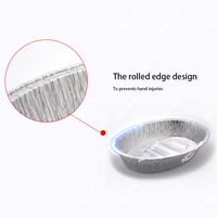 Grande plaque de cuisson jetable en PET et aluminium pour dinde, recyclable, qualité alimentaire, impression de logo personnalisée, robuste