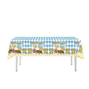 Oktoberfest Party Decorations Blue White Checkered <b>Tablecloths</b> Plates Cups Banners Supplies for Beer Festival Celebration - Product Image 5