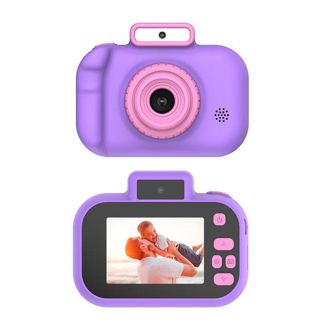 Pocket Cute Rounded Kids Shooting Camera Dual Lens Flip Preview Screen Easy Control Gadget Ideal Daily Play Gift For Teenage