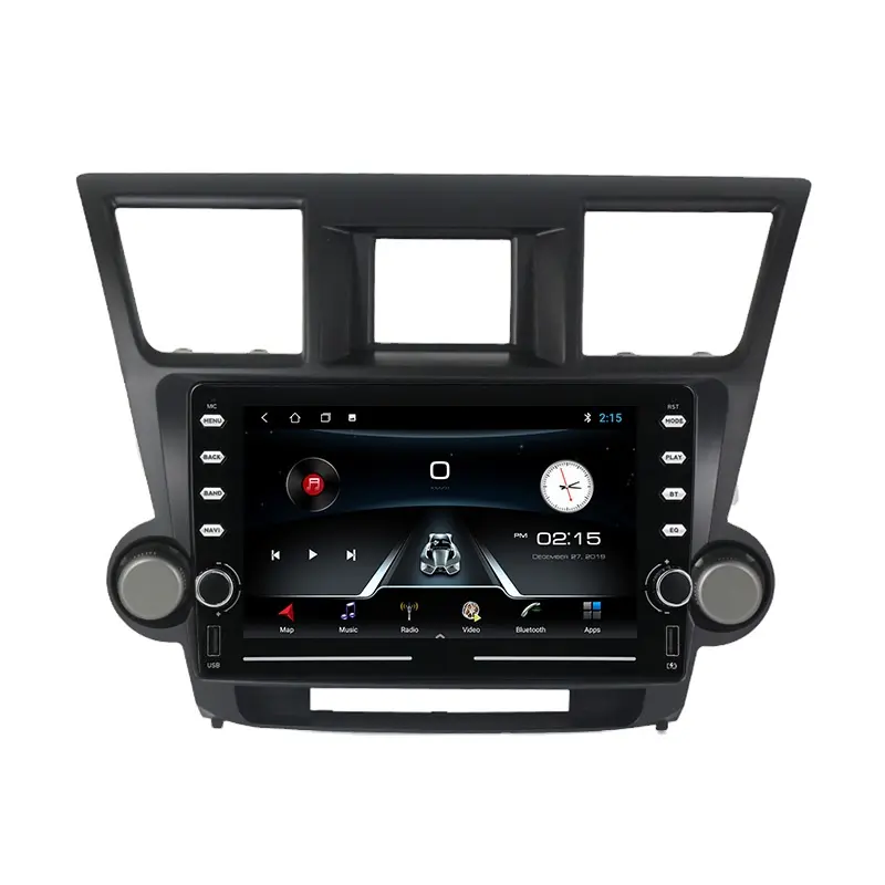 MEKEDE-D Android 9 4Core 1 + 16G Car Audio Video reproductor de DVD para Toyota Highlander 2009 de 2010 a 2011 2012 WIFI GPS Radio estéreo BT 4G