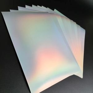 Tùy chỉnh 0.17mm 0.25mm <span class=keywords><strong>A3</strong></span> A4 Kích thước cầu vồng phun Holographic tấm PVC - Product Image 3