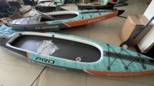 Dropshipping OEM Kayak Gonflable Ocean Water Race Kayak 2 Places Drop Stitch PVC Gonflable Canoë Kayak de Pêche avec Pagaie - Product Image 3