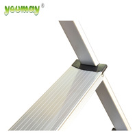 Échelle pliable de haute qualité en aluminium échelle domestique 4 marches échelle avec main courante
