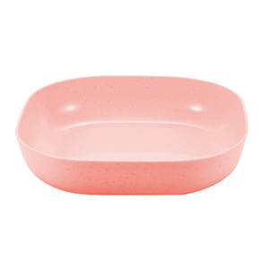 Platos cuadrados profundos de plástico de paja de trigo, de color sólido, para servir comida, para uso doméstico. - Product Image 5