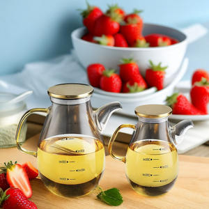 Claro a prueba de calor a prueba de fugas aceite no colgante hogar cocina <span class=keywords><strong>restaurante</strong></span> salsa de soja vinagre con olla de aceite de vidrio graduado con acero - Product Image 4