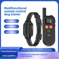 1000M Ferngesteuertes Hundetrainingshalsband 3 Trainingsmodi Wiederaufladbar USB IP67 Wasserdicht Vibration Elektroschock gegen Bellen