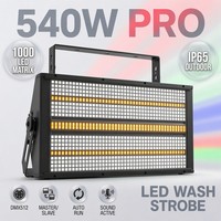 Panel LED Profesional para Exteriores de 540W IP65, Efecto Wash Strobe, Matriz de 1000, 200x3W Blanco Frío, 800x05W RGB DMX512, Haz de Luz Amplio para Conciertos