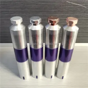 Milieuvriendelijke Recycle Inklapbare Metalen Deksel Aluminium Buizen Cosmetische 30Ml 50Ml 100Ml Voor Haar Kleurstoffen Crème Producten