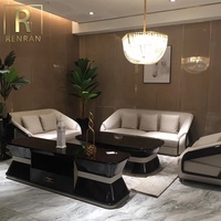 Nouveau canapé en cuir de luxe design moderne, ensemble de canapés en cuir de Dubaï, meubles de salon pour hôtel et villa