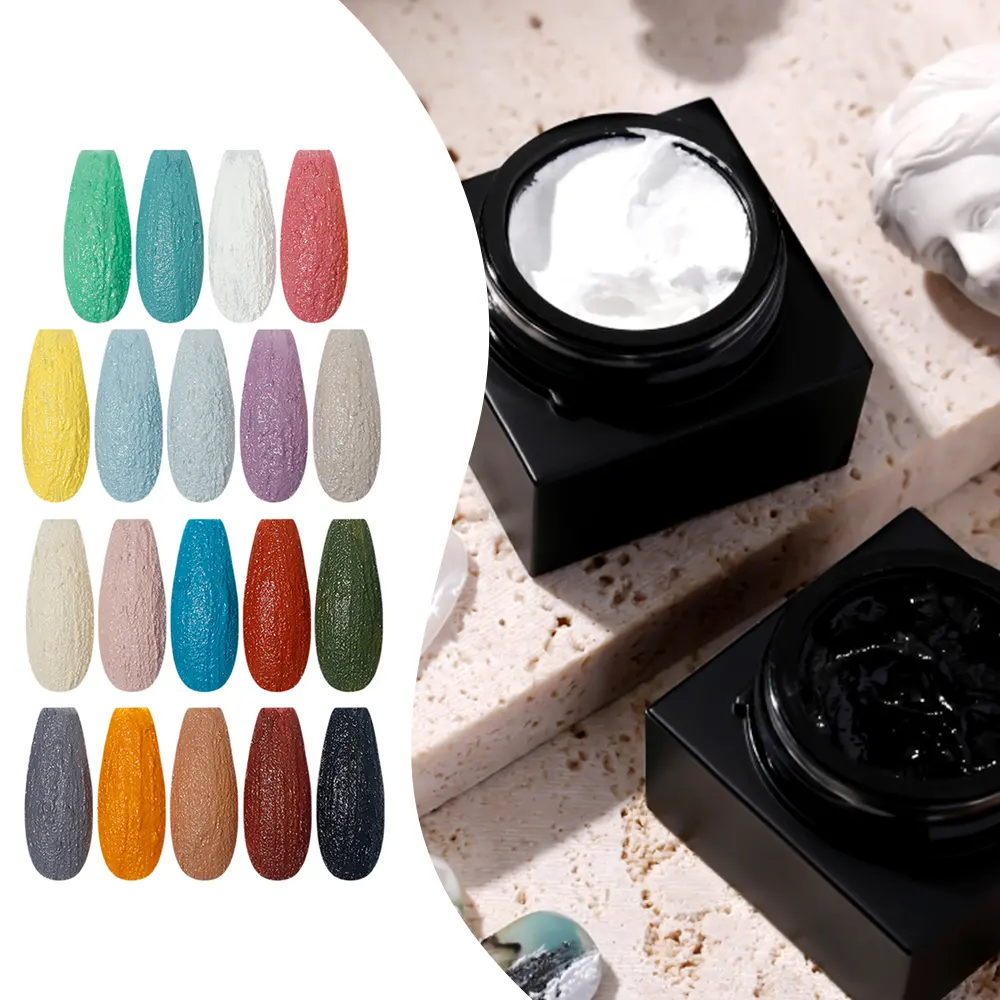 Private Label Nail Art Painting Plaster Gypsum Sculpture UV/LED Nail Gel Polish Carved Glue Soak Off 3D UV Gel for Nail 5-10days