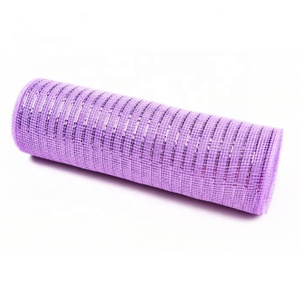 Diskon besar pita jaring poli dekorasi untuk karangan bunga Natal grosir gulungan jaring PP Natal 10 inci jaring dekorasi - Product Image 6