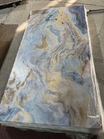 Materiales de construcción de alta densidad Panel de pared marmoleado 1220*2440 3mm Techos de PVC Hoja de plástico laminado UV