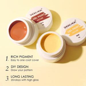 طلاء جل معدني, وعاء طلاء باللون الأسود والأبيض ذو صبغة عالية - Product Image 5