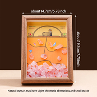 Vente chaude Creative Guérison Cristal Cadre Photo Riche Ornement Mineur D'or Cristal Cadre Photo pour La Décoration De La Maison Cadeau
