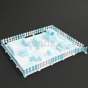 Ensemble de <span class=keywords><strong>jeux</strong></span> doux couleur bleu pour bébé aire de jeu pour bébé en plein air peluches voitures fosse à balles équipement de jeu souple pour l'extérieur jeu <span class=keywords><strong>tunnel</strong></span> bloc - Product Image 1