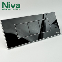 Interrupteur intelligent Niva à écran tactile en verre, contrôle Wi-Fi, solutions électriques pour la maison, interrupteurs modulaires personnalisés OEM