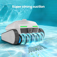 Robot de nettoyage de piscine AIRROBO OEM Factory CP402, quatre moteurs haute efficacité, remplace les outils manuels de nettoyage de piscine.