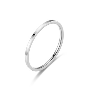 Jane Eyre-Anillo de boda de diseño Simple Unisex, anillos de boda de avión delgado de 2 MM, de acero inoxidable, bonito y pequeño - Product Image 4