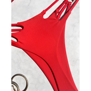 Costume da bagno Top Sexy con perizoma rosso all'ingrosso Bikini costume da bagno - Product Image 6