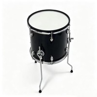 Tambour électronique de 12 pouces à double zone avec accents noirs, compatible avec Roland