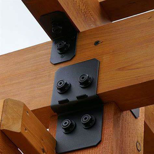 Supports de rail de lit robustes sans mortaise Connecteurs de cadre de lit en <span class=keywords><strong>bois</strong></span> zingués avec vis - Product Image 5