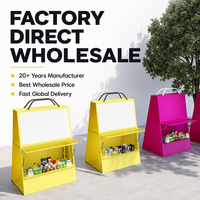 Kiosque pop-up extérieur personnalisé en forme de sac de courses, stand commercial de vente au détail pour marché, présentoir de magasin