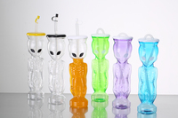 Nouvelles tasses à slush Alien design 850 ml, gobelets à crème glacée en plastique, bouteilles à boisson glacée pour bar