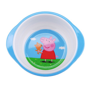Peppa Pig Children's Bowl With Cartoon Design For Kids 2-4 Years Blue Rimmed Dishware - Product Image 1
