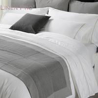 Parure de lit de luxe pour hôtel à Dubaï, taille king, tissu en polycoton, draps, housse de couette
